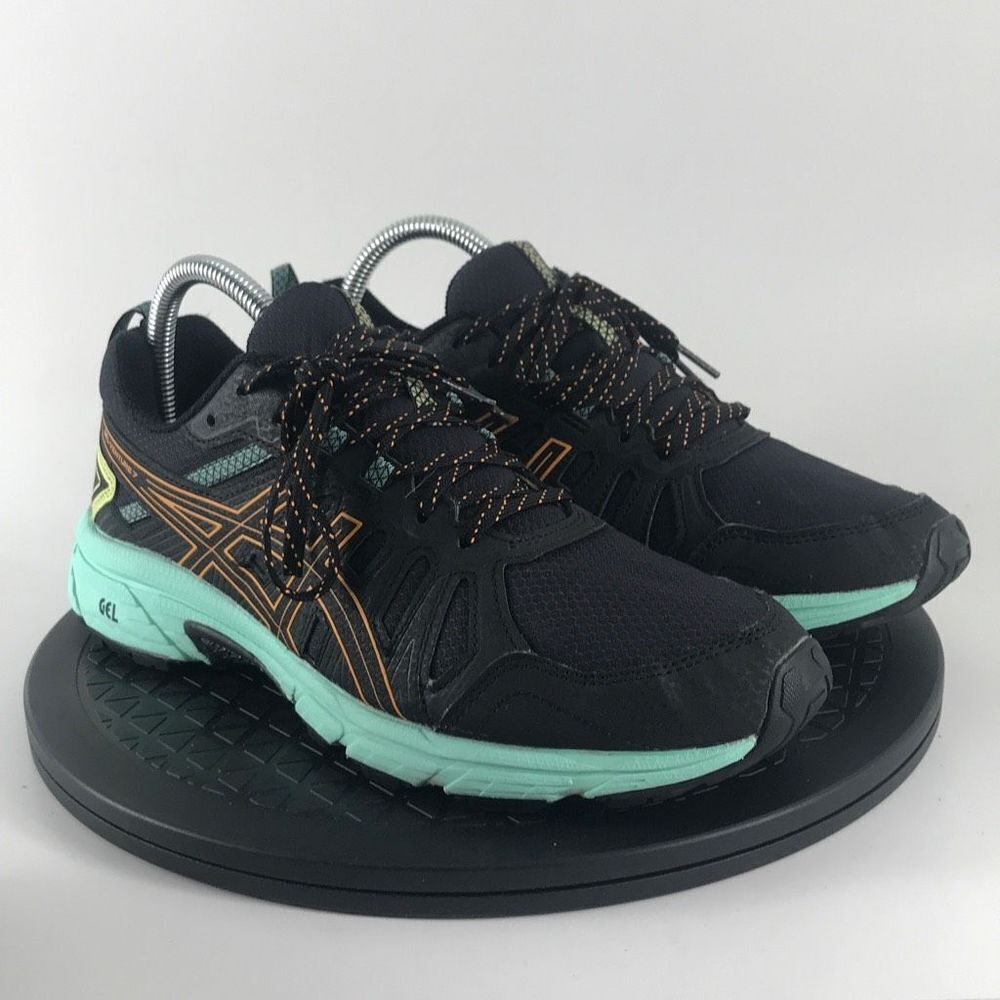 Asics Gel-Venture 7 Black/Green Athletic Running Shoes 1012A476 Women’s Size 8.5 - Picture 3 of 12